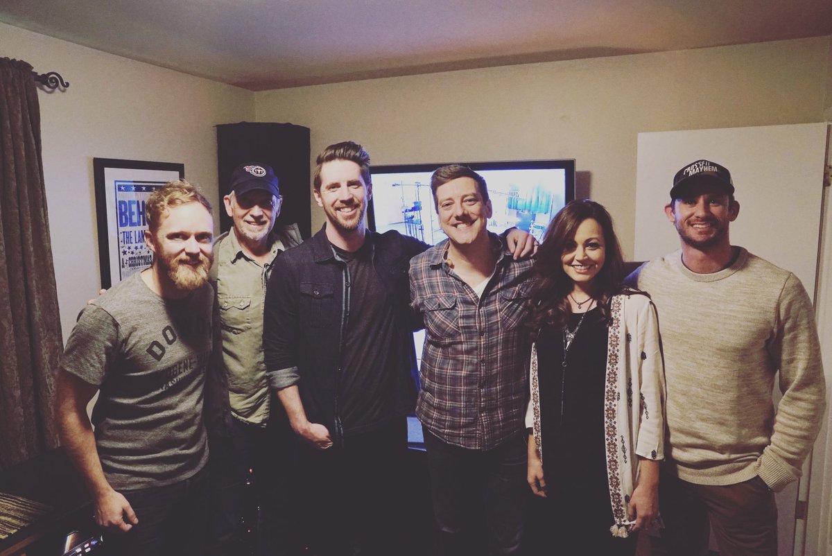 MrDavidAshley's tweet photo. #tbt to working with an all-star lineup recording Living Water. From L to R: @sethphilpott, Matt Pierson, me, @pauleckberg, @TheRealMrsTrent , @andyhuntmusic https://t.co/okzcRCH0ty