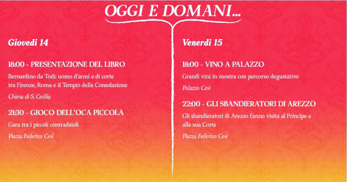 RinascimentoWeb's tweet photo. Il programma degli eventi di oggi e domani, 14 e 15 giugno per questa festa del #rinascimento2018 https://t.co/3YUMUWWxtX