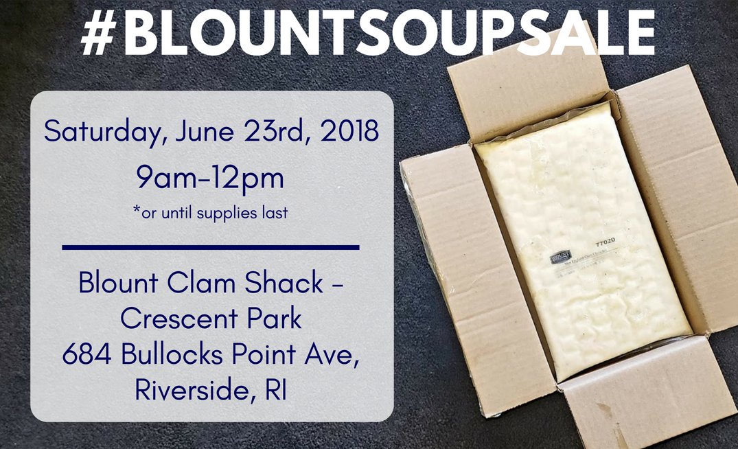 fallrivershack's tweet image. 9 days until the Soup Sale at the @cpclamshack in Riverside, RI!
For more information visit the Soup Sale event page:
facebook.com/events/3787277…
#blountsoupsale
#blountclamshack
#clamshackseason