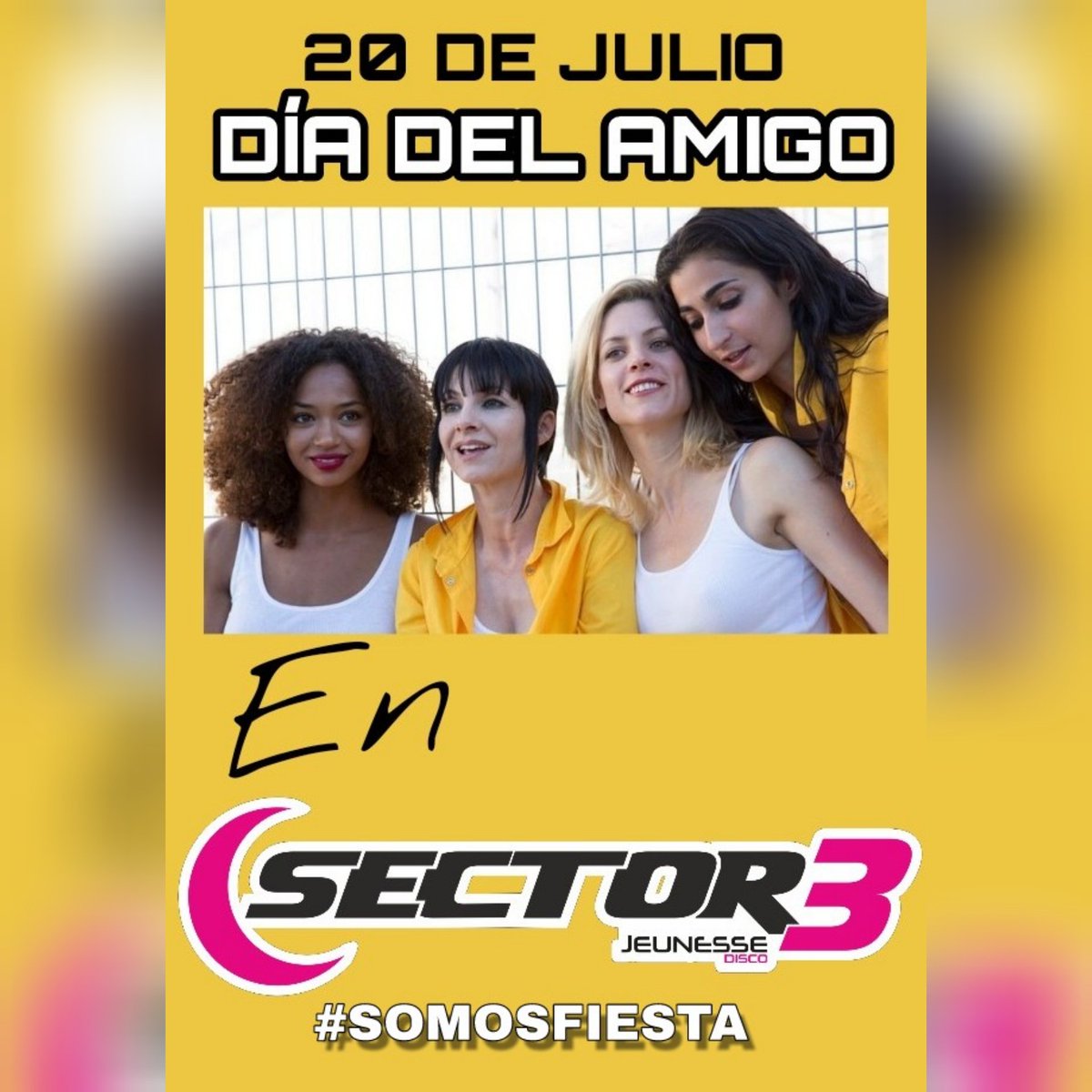 Sector3_Disco's tweet photo. #DiaDelAmigo 20 De Julio 
⚠️PREPÁRATE!!⚠️
⚡Tremenda Fiesta🎉 🙋🏻‍♂️Les Tenemos Preparada!😉
#SOMOSFIESTA
#FESTEJAMOSAMIGOS
👉Muy Pronto Mais Info....😘 https://t.co/63SBwG2LFG