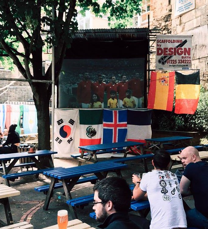 SHE'S BACK BABY! Get yo' football on in the most glorious fashion on our beautiful Garden Big Screen. Best of luck to whatever team you picked up in your work sweepstakes, follow their progress with us! #BeautifulGame #BigScreen #BathPubs #WorldCup2018 #Russia2018 #BeerGarden