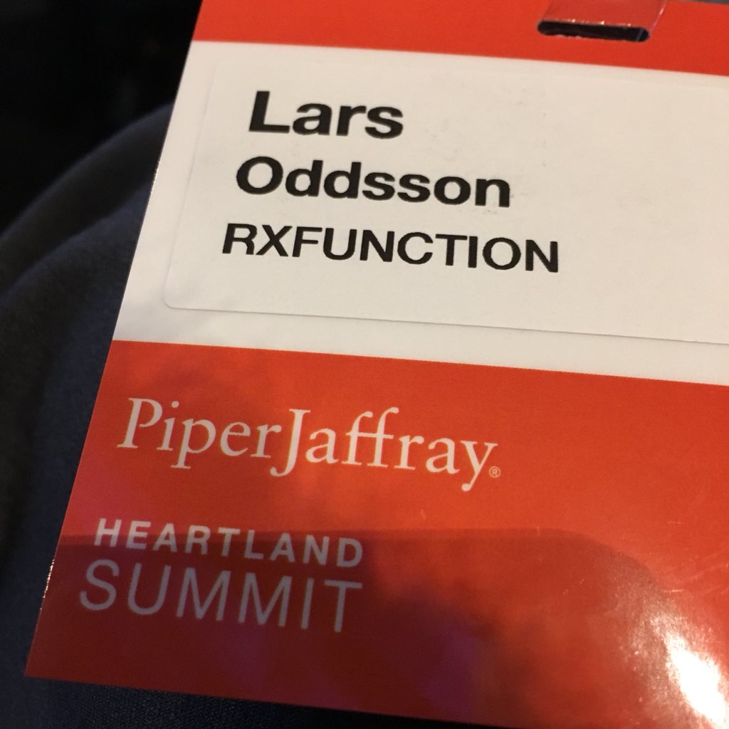 LarsOddsson's tweet photo. Great #Healthcare event in Minneapolis! #PJCHeartland @walkasins @PiperJaffrayCo learning from industry leaders! #rxfunction in great position to impact #Tripleaim @UMNTLI @DanMooradian @SarahsDDNews @adampellegrini @MedicalAlley https://t.co/eiLmQi13XZ