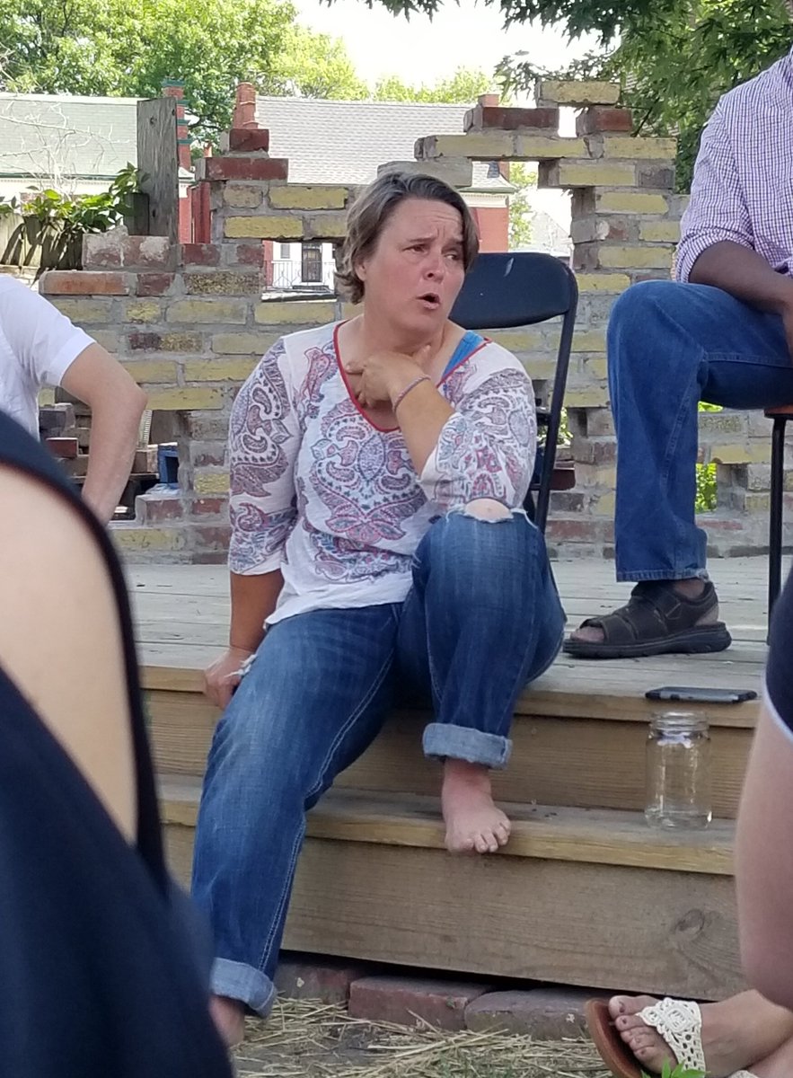 DirectorsLabCHI's tweet image. Huge thanks to @ArthouseStl for sharing your food and your hearts with #TCG18 attendees today! "People say the system is broken, but we see that the system is working exactly as it was designed to work; and that's what we're pushing back against." - Lisa, Art House artivist