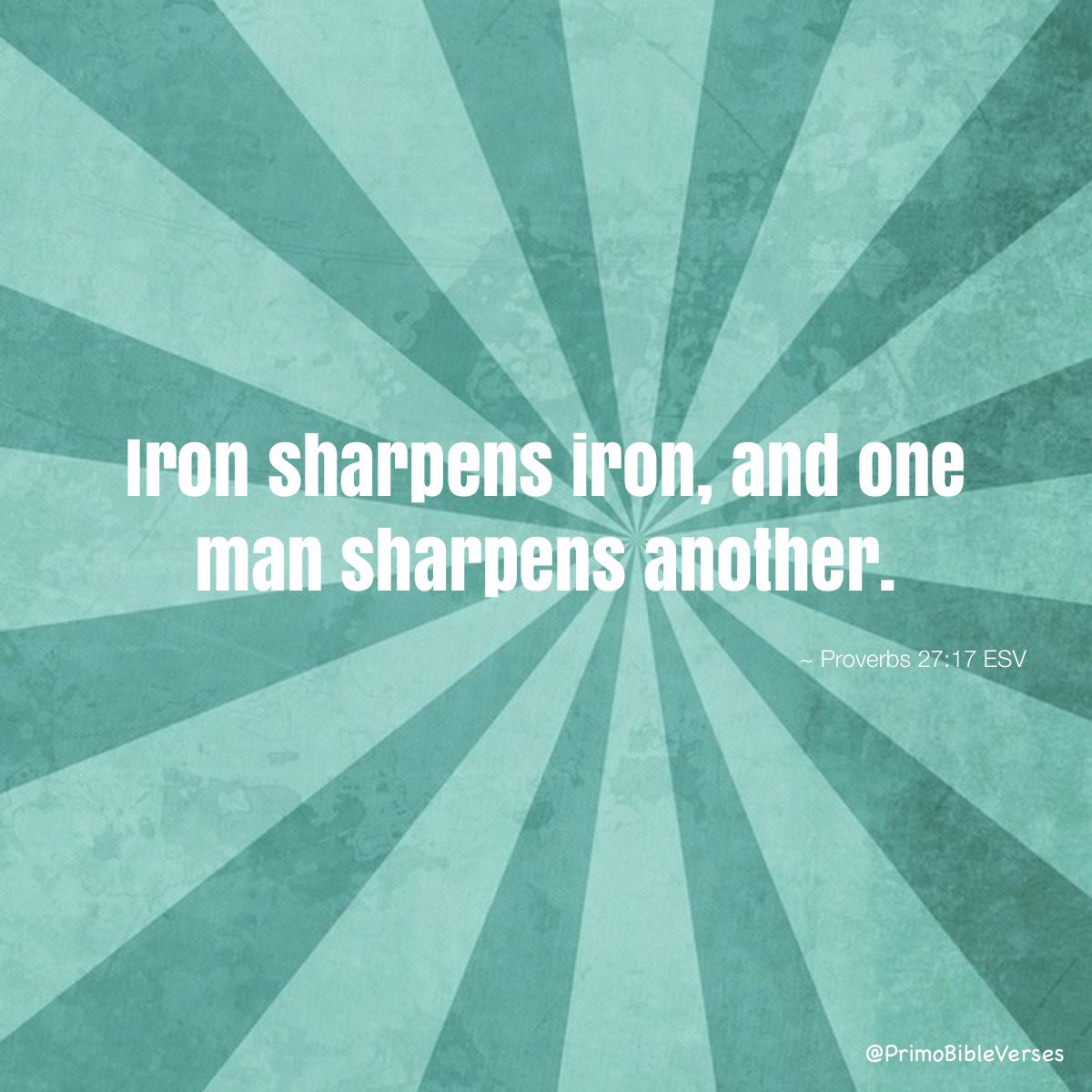 PrimoBibleVerse's tweet photo. Proverbs 27:17 ESV #bible #bibleverse  #Proverbs #WhyGoToChurchVerses  #SmallGroupsVerses  https://t.co/ITOiwiMdyo https://t.co/DQdCif2nLD