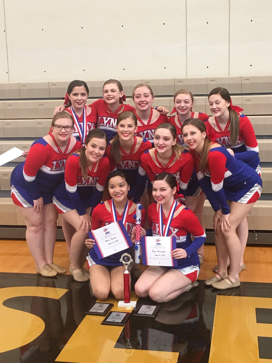 Amazing last day at camp!
-Superior on Home routine
-Superior showmanship award
-Rachael, Paige, Alexis- All American Team
-Superior rating for intermediate team routine 
-Gold for intermediate small team🥇
-Bronze team leader award 
-Spirit stick award 
<a href="/ALHSathletics/">Council Bluffs Abraham Lincoln Lynx</a>