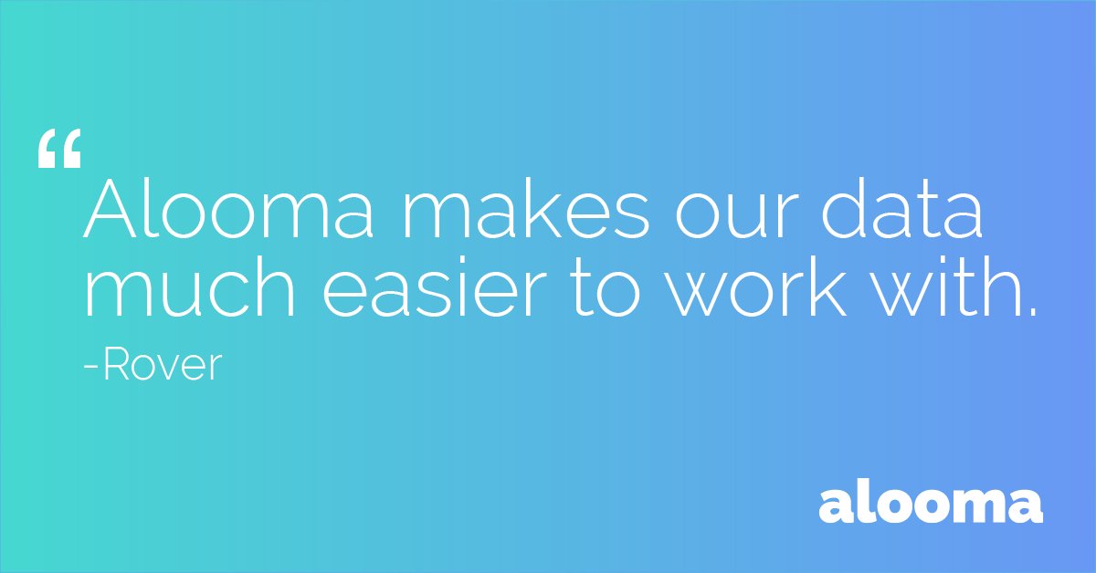 aloomainc's tweet photo. Learn how @RoverDotCom integrated data from #MySQL, #serverlogs, #Zendesk, payment providers, and website clickstream to make better decisions. Read: https://t.co/osXbMNUg81

#realtimedata #datapipelines #redshift https://t.co/NKJguaPsgD
