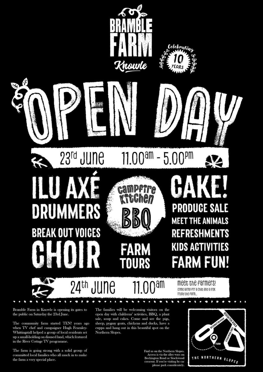 <a href="/ilu_axe/">Ilu Axé</a> will be playing <a href="/BrambleFarmBS4/">Bramble Farm Knowle</a> on 23rd June their annual summer Open Day. Come take a look what goes on there, but more importantly samba at 3pm!