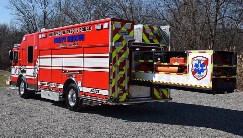1FPGroup's tweet photo. #ThrowbackThursday Today weβd like to highlight the Whitehouse Rescue Squad of Readington, New Jersey and their rig: a KME 100β PredatorTM Panther LFD Body with a 22β Raised Roof. #AlwaysFirstBuiltToLast #Fire #Rescue #Firetruck #NJFire https://t.co/3We6EFyrG5