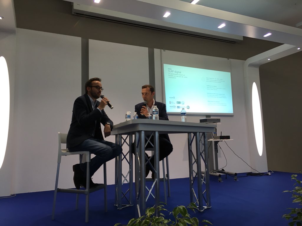 EcoCourbevoie's tweet photo. #RDVEntrepreneurs @benblachere fondateur de @SLAPdigital nous parle de la révolution de l’#IA et de ses opportunités : « l’utilisateur est de + en + impatient, l’#IA permet de leur faciliter le quotidien et leurs usages » https://t.co/5fjxOPH30x