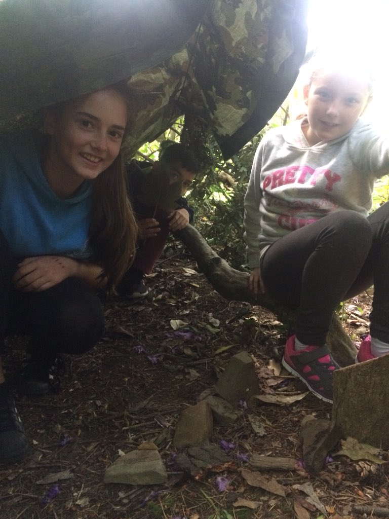 Testing our survivor skills by making our own shelters and lighting our own fires 🔥