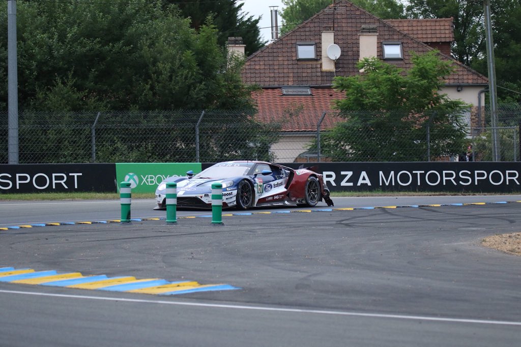 PrescottMsport's tweet image. The #67 @FordPerformance comprehensive rear damage @RSL_Studio @radiolemans #Mobil1RLM