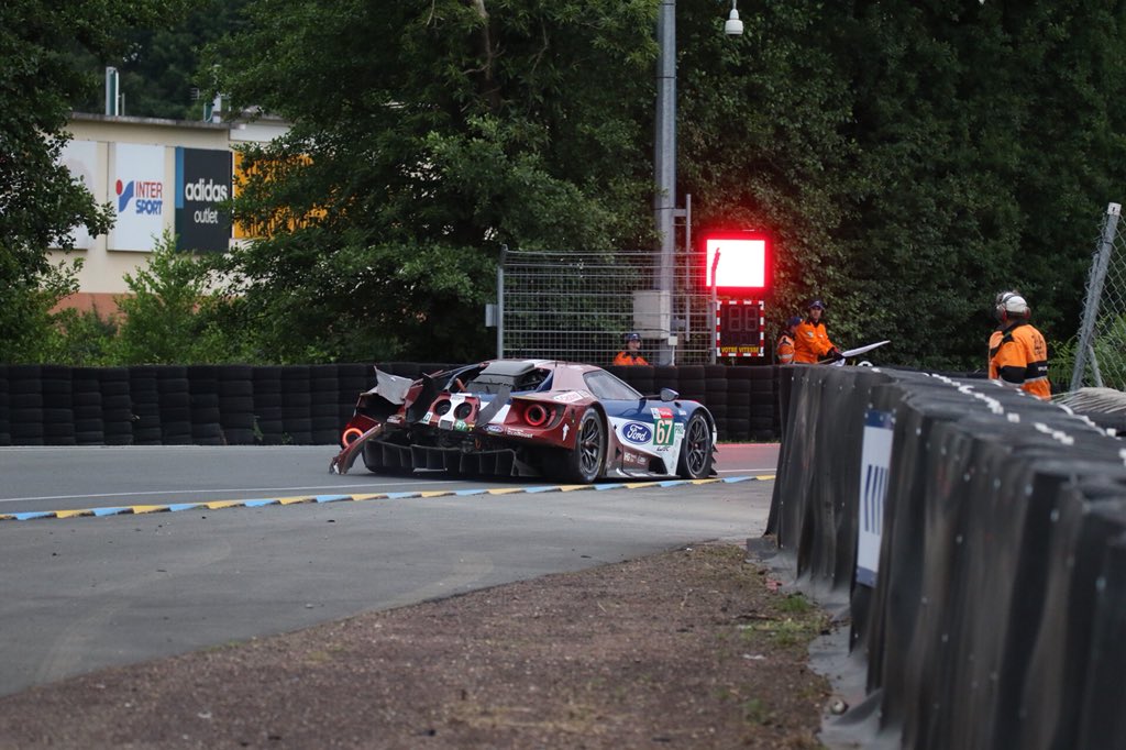 PrescottMsport's tweet image. The #67 @FordPerformance comprehensive rear damage @RSL_Studio @radiolemans #Mobil1RLM