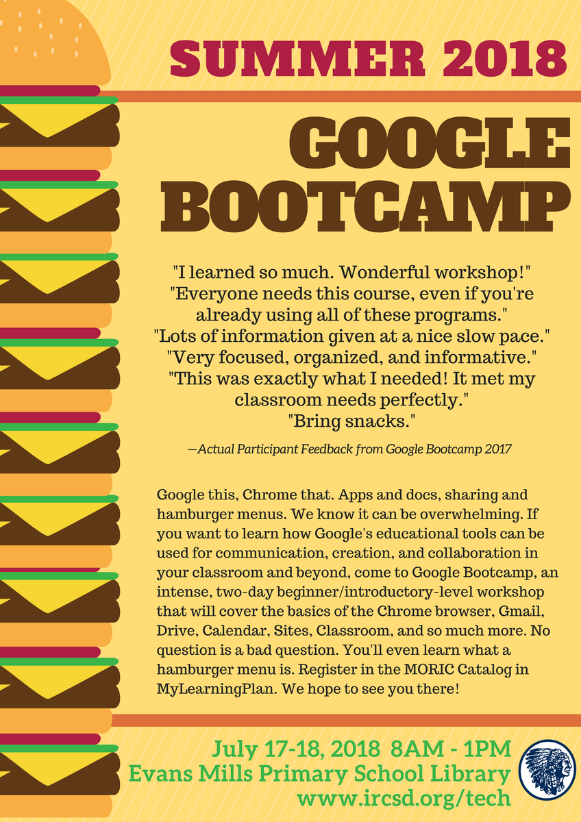 paulevanhughes's tweet photo. In honor of Hamburger Thursday. #summerPD #googlebootcamp #hamburgerthursday https://t.co/h9PBXkuRoM