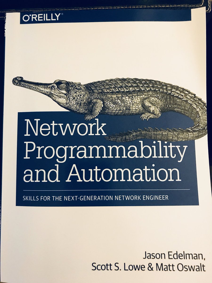 rowelldionicio's tweet image. Looking forward to reading this book on Network Programmability and Automation I got from the @networktocode booth at #CLUS.