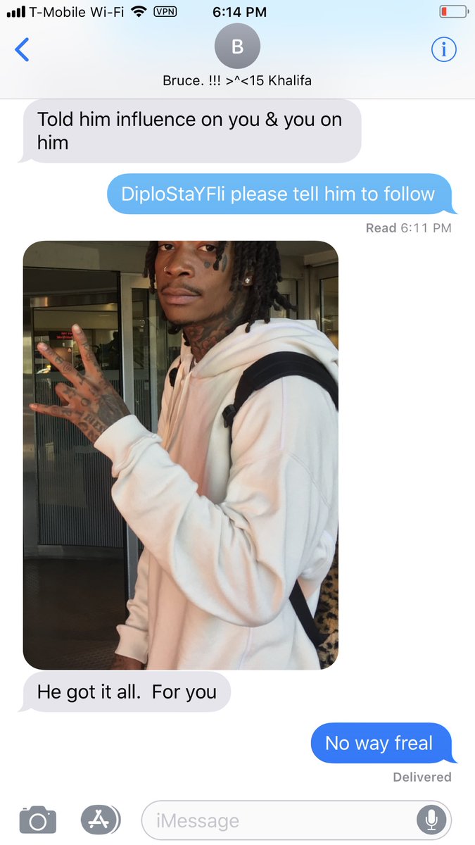 DipLoStayFli's tweet photo. Bro your chilling with my OG best friend Bruce the Driver, your my inspiration bro! @wizkhalifa thank you &amp; God bless can you follow me!?❤️🌊🌊🌊🤙🏾 https://t.co/zlM0HH6gc6