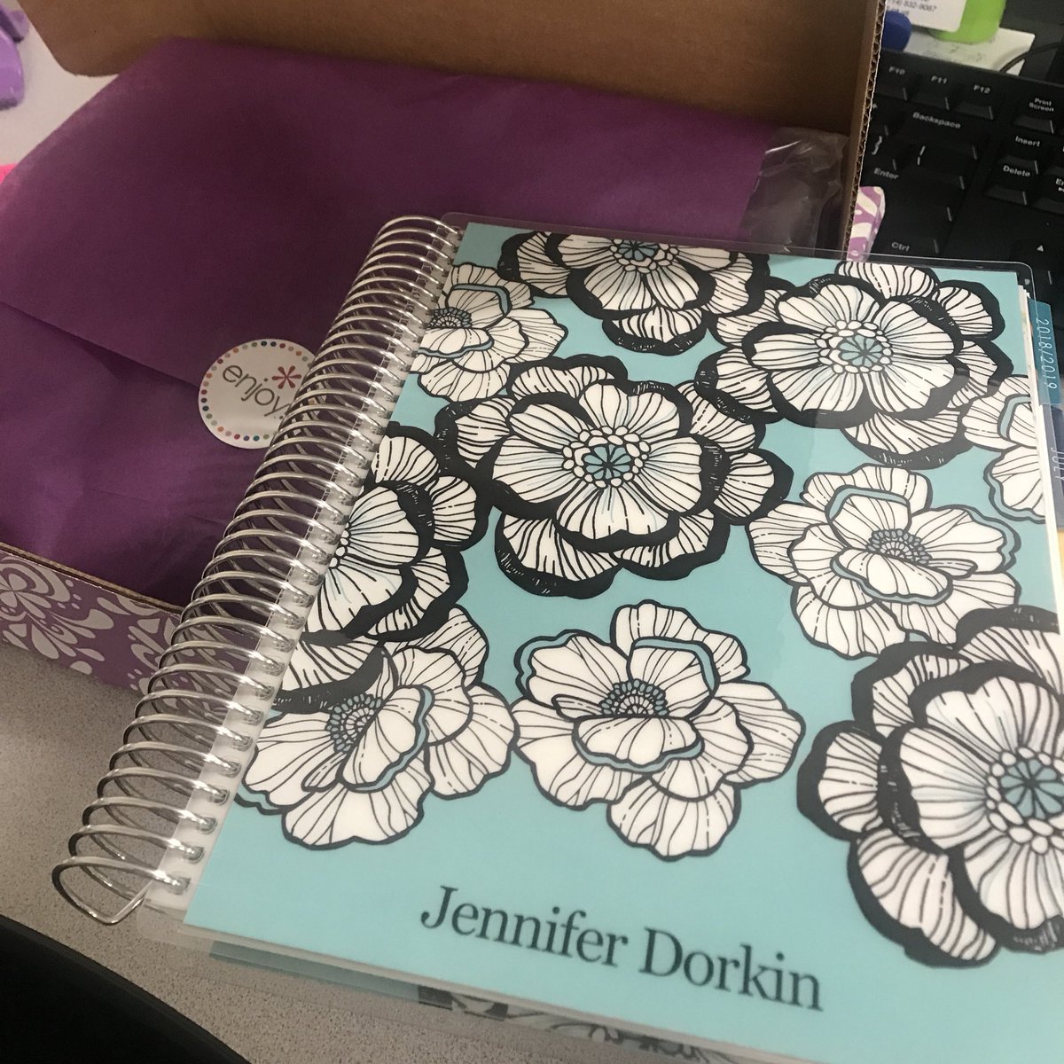drjenbailey's tweet image. My new @ErinCondren planner just arrived!  #excited #planningGeek