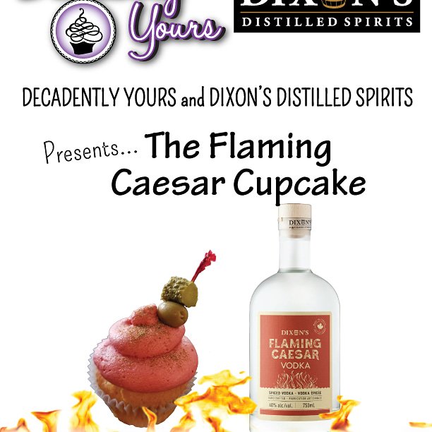 Who is ready for some heat? 
Introducing the Flaming Caesar Cupcake baked with Flaming Caesar Vodka, Spices and our Decadent Flavors!
Brave enough to give it a try? Stop by our booth at Lakeside HOPE House's Hope in the Street street party Friday.  5pm to 11pm.