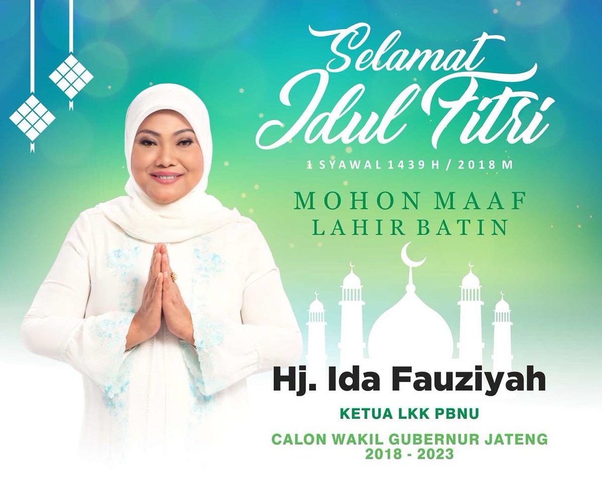 Selamat Idul Fitri 1439 H 
Ja'alallahu Minal a'idin Wal Faizin Qullu'amin wa Antumbil khoir. Semoga Seluruh ibadah puasa kita diterima di sisi Allah SWT. Dan kita memperoleh kemenangan, mohon maaf lahir dan batin.
Wallahumuwafiq illa aqwamittoriq
Wassalamu'alaikum wr wb