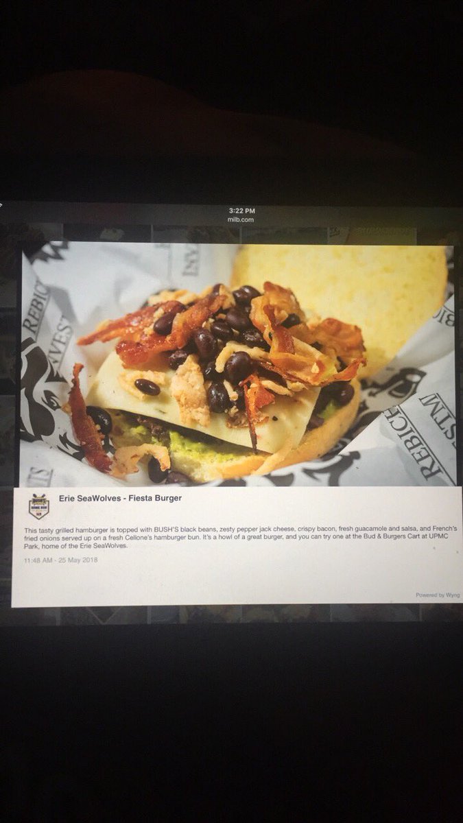 eddyspapi's tweet photo. Keep voting for the Fiesta Burger🍔 @erie_seawolves in the #BushsHomeRunRecipes https://t.co/3WmNGxQpCf let’s bring it home again!! https://t.co/2Ou09nFsMa