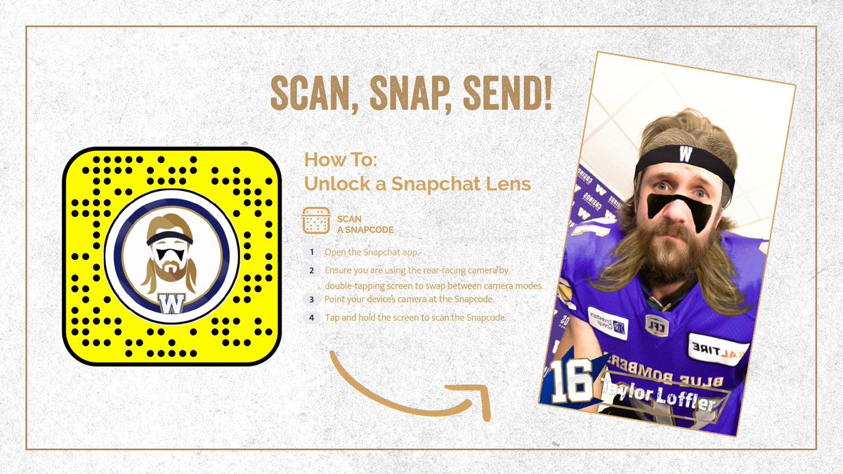 Wpg_BlueBombers's tweet image. Do you love @taylor_loffler's mullet and want him to grow it back?
1. Watch @CFLonTSN's feature on his hairdo ➡️ ow.ly/rW2Q30kvkuO  
2. Become Taylor with our new Snapchat face filter! ➡️ ow.ly/h3XR30kvkB1
