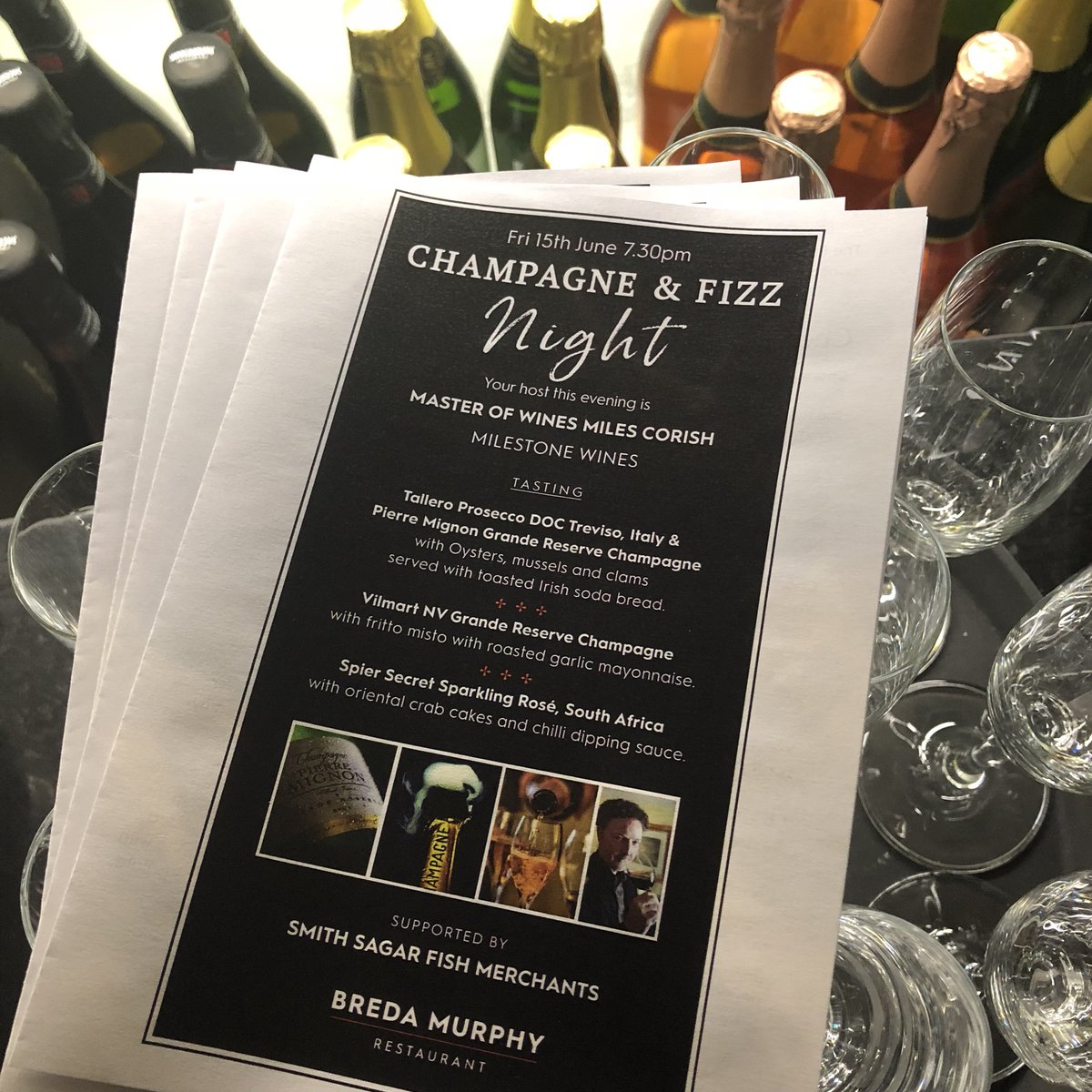 Breda_Murphy's tweet photo. All set! Hope you reserved your seat?🍾🍾🍾🍾
@VisitLancashire @MarketingLancs @sugarvine @HardensBites @resdiary #masterclass #fridaynight #milestonewines #milescorish #vilmart #tallero #domperignon #jacqueson #bodegas #breakybottom #pierremignon #champagne https://t.co/qX5t18Yydq