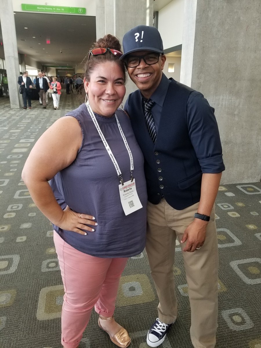 Rdavila62Robyn's tweet photo. So happy to share a laugh with this inspiring, visionary, and all around cool guy. Keep passing the ball and just play Mr. Kevin Carroll!!! Can't wait to share and grow in my love for what I do. #TASSP18 https://t.co/RLMp0TzkEI