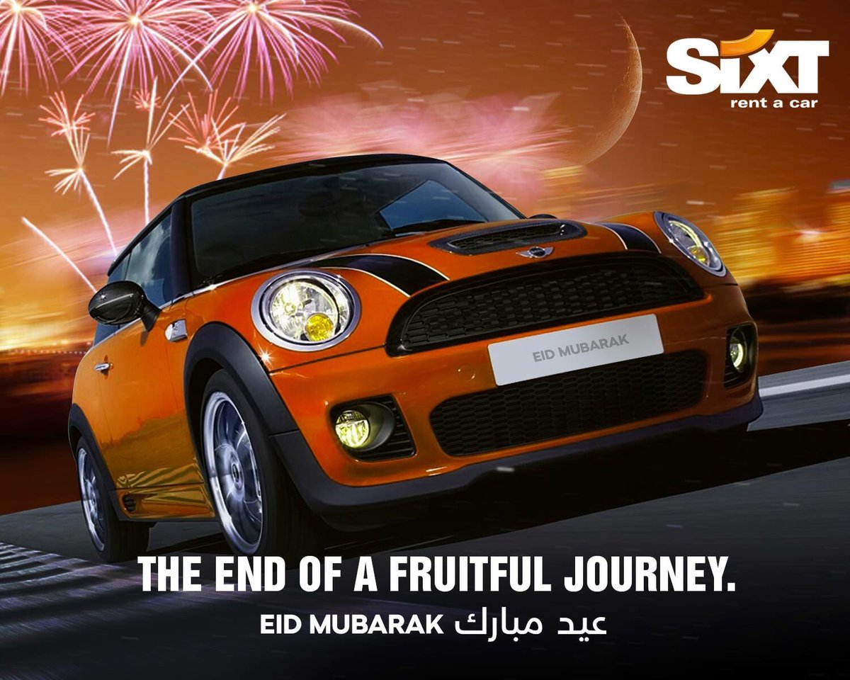 SIXT_Qatar's tweet photo. Next stop - peace and love for the rest of your year. Happy #Eid from your trusted mobility partners!
#SIXTQatar #EidMubarak #Doha https://t.co/ndqDGnzN1J