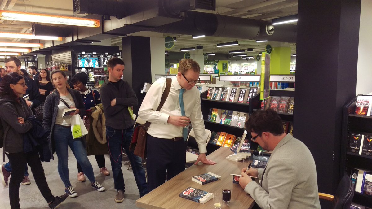 MercierBooks's tweet photo. Cethan treated the crowd to a chapter of Tuesdays are Just as Bad and now it's time to put him to work!🖋 Thanks to everyone who came out and our thanks to @easons @Dept51 and @propermiss for all their help! https://t.co/cpWxEGYvYk