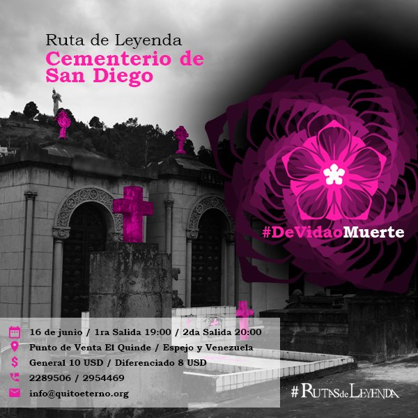 Algunos dirán que sólo se pasa a otra vida y otros que es una continuidad. A algunos les produce miedo o tristeza mientras para otros la vida y la muerte son ciclos complementarios. Conoce el Cementerio de San Diego este 17 de junio en nuestras #RutasDeLeyendas #DeVidaoMuerte.