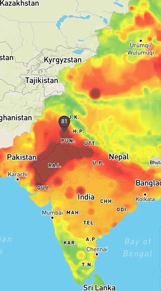 jamwal_puneet's tweet photo. Pollution index in India on 14.06.2018.its quite alarming  @ClimateReality @planetepics @WorldfNature @UNFCCC @climate_asia @CA_Latest @Mother_Ear @foe_us @earthseattle https://t.co/W6s2ejCiYK