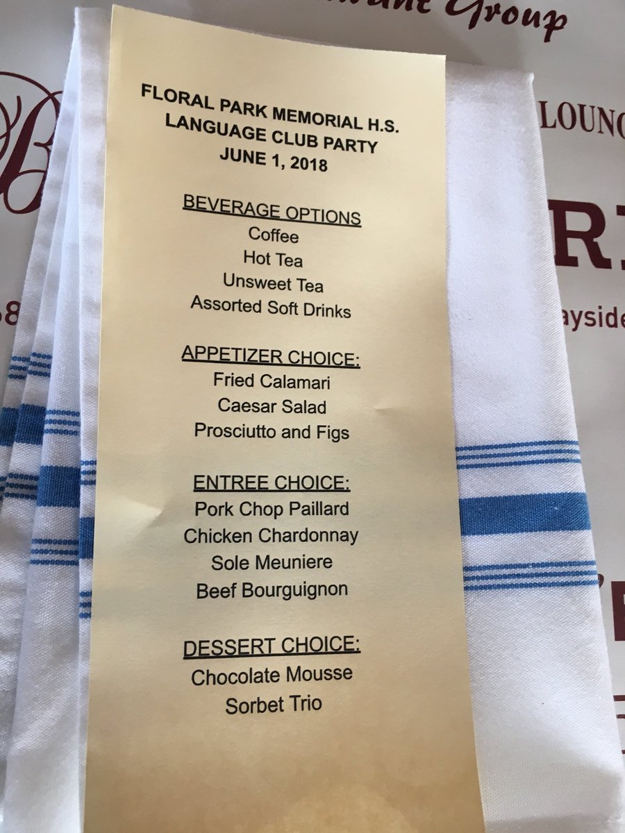 maestrofpm's tweet photo. Romance Language Club field trip to Apéritif in Rockville Centre. Bon appétit! https://t.co/kEeKvOPukE