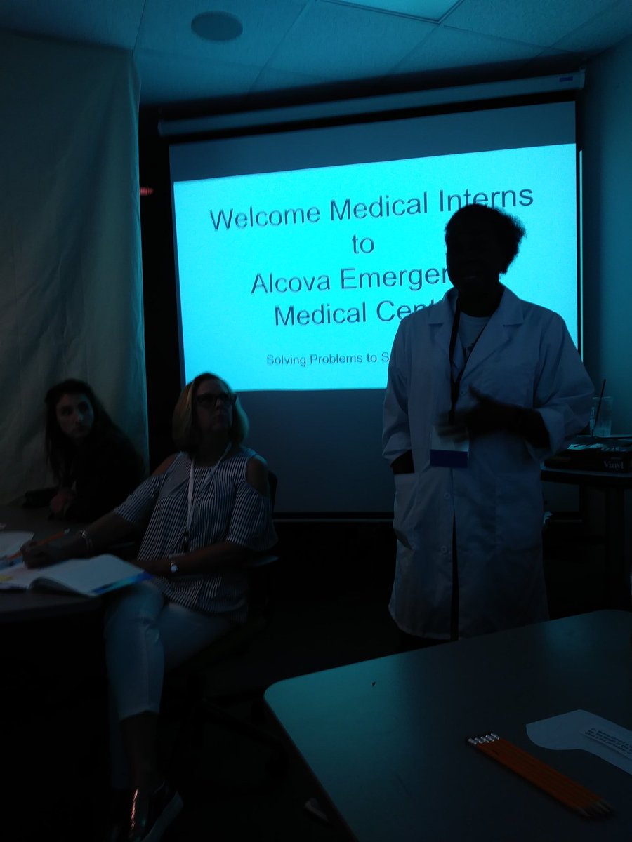 librarianpaul's tweet photo. You are a student.. wait, no, you are a doctor. What? Are you ready to save your patient? Innovative, transformed learning environment ideas from @AlcovaES #gdlc2018 @DaculaCluster https://t.co/WUnaW8qhZr
