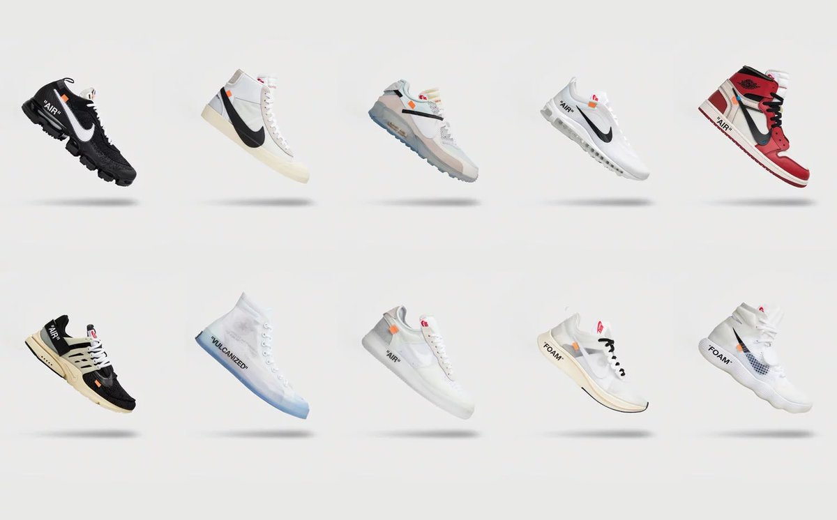 off white nike collection