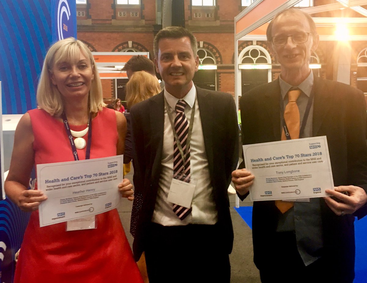 HeatherHenry4's tweet photo. And here is me and @AnthonyLongbone two #NHS70 &amp; #twitterdisco stars with @AntonyTiernan who presented the certificates https://t.co/uYSB5CTBMY