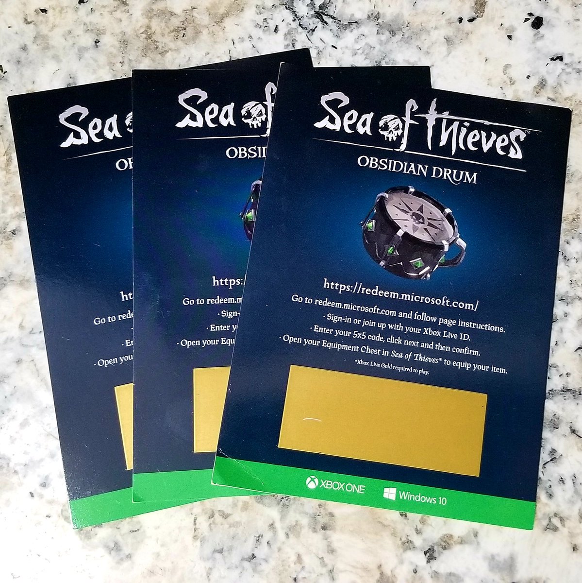 OGOrlandoJones's tweet photo. Alright! I have 3 @SeaOfThieves Obsidian Drum codes to give out, remember they said these will be available to everyone at some point, so you're only getting these quicker! RT and follow before 8PM (Pacific) tomorrow for a chance to win! I'll pick 3 winners at random! #e32018 https://t.co/XnBInQ0rWv
