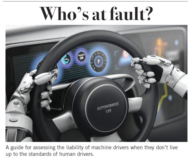 Who is to blame when a human operator could have performed better than their #autonomousvehicle? via <a href="/AdamCampbellPhD/">Adam Campbell</a>     bit.ly/2yd4L3v