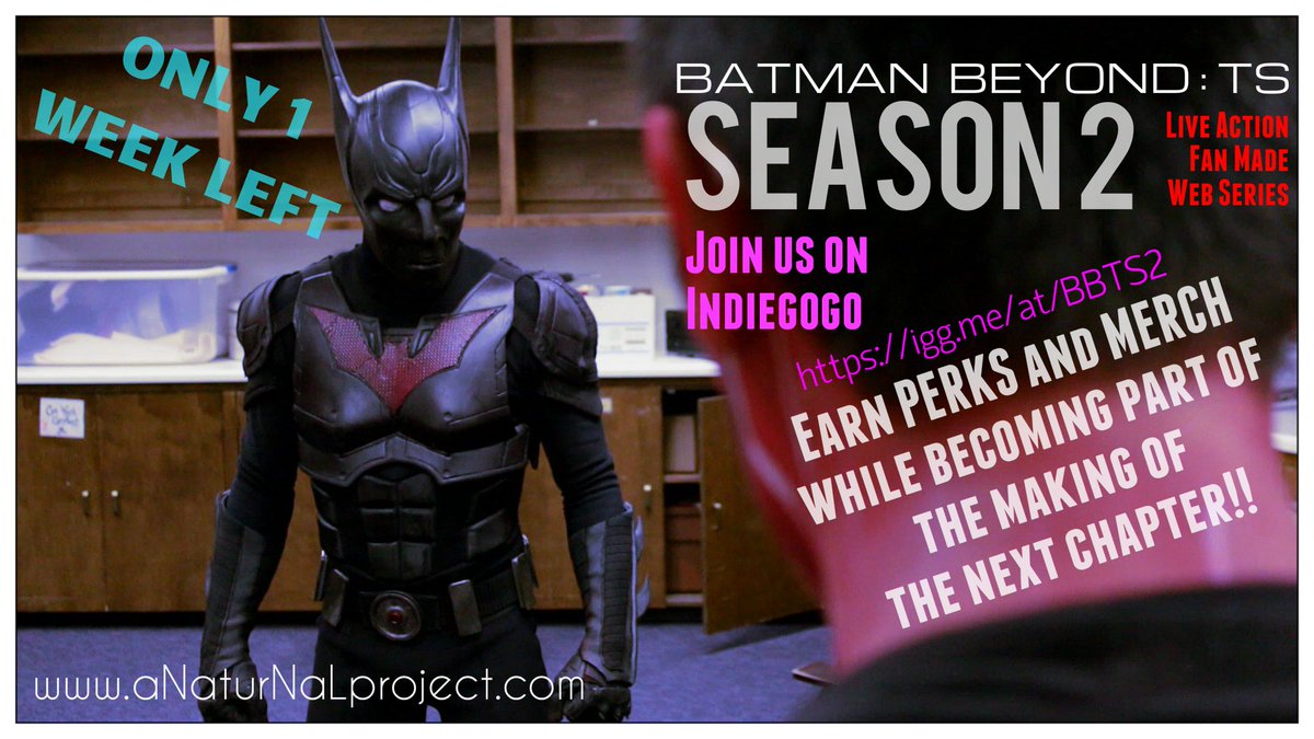 BatmanBeyondTS's tweet photo. SEASON TWO starts here... with Us!! ^_^ https://t.co/o1w8myjgv5
^ Please share ^ 
•
#BatmanBeyond #Batman #TerryMcGinnis #BruceWayne #DCEU #DCComics
#FanMade #LiveAction #Series
#BatmanBeyondTheSeries #batmobile #Gotham #VFX #cosplay #comics #comicon #SciFi #MUA #producer https://t.co/L5V6QV1eKq