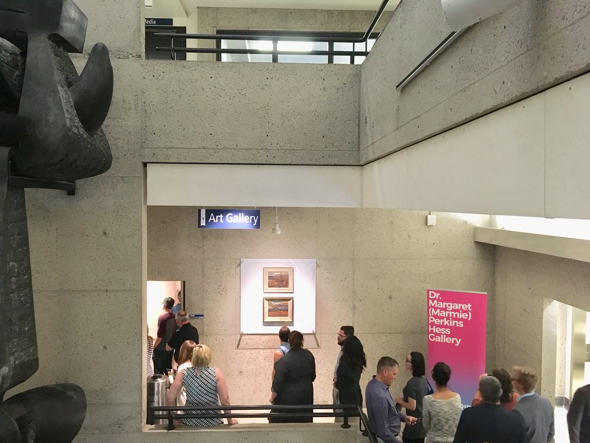 uLethbridge's tweet photo. Moses watches as visitors enter the Dr. Margaret (Marmie) Perkins Hess Gallery #uleth #ulethartgallery #yqlart https://t.co/HIzAFBcfpO