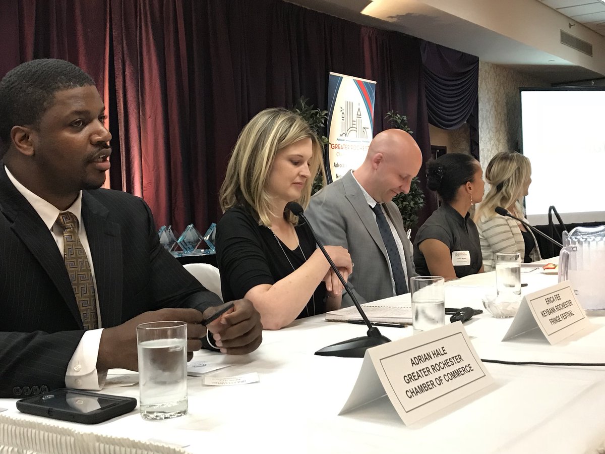 RochesterChambr's tweet photo. Diving into a few hot topics, our #ReGen2018 #ROC Right Now Panel is heating up the conversation about the future of our region. #hottopics #ROCit #futureleadrs https://t.co/kE5T2hIhCf