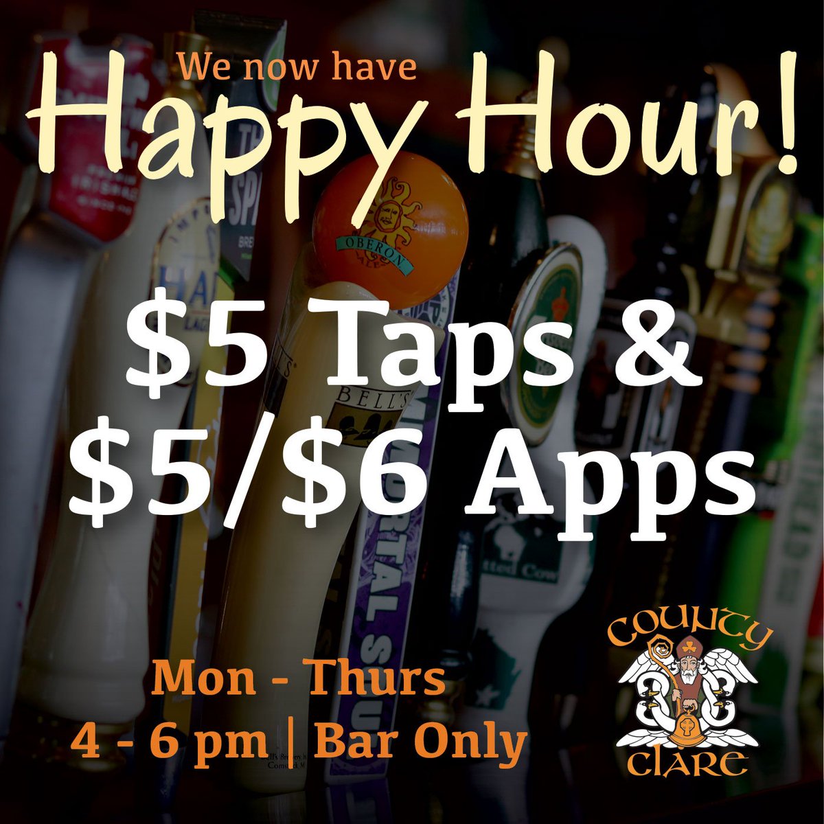 We now have happy hour! #happyhour #wisconsin #milwaukee #irishpub
