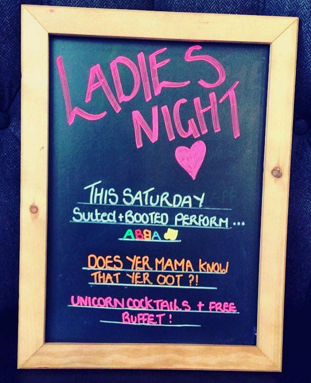 The Fife Arms on Twitter "ITS LADIES NIGHT!!! This Saturday we have