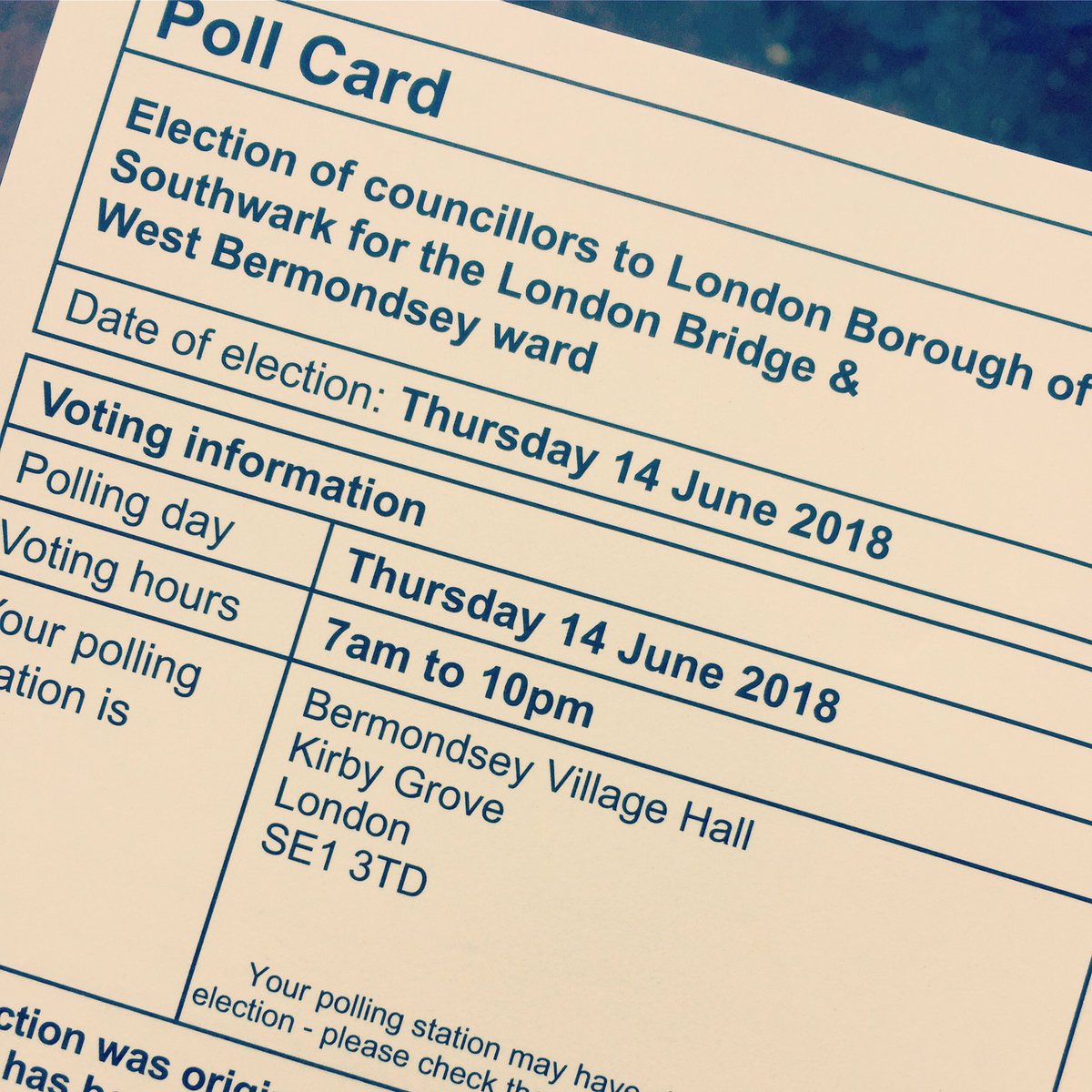 This morning I exercised my right &amp; privilege to vote in the UK for probably the last time.Whenever I have voted here I have felt proud of our democracy,of being part of the community here in London &amp; of our united Europe. I really don't want this to end. #Brexit #election #voted