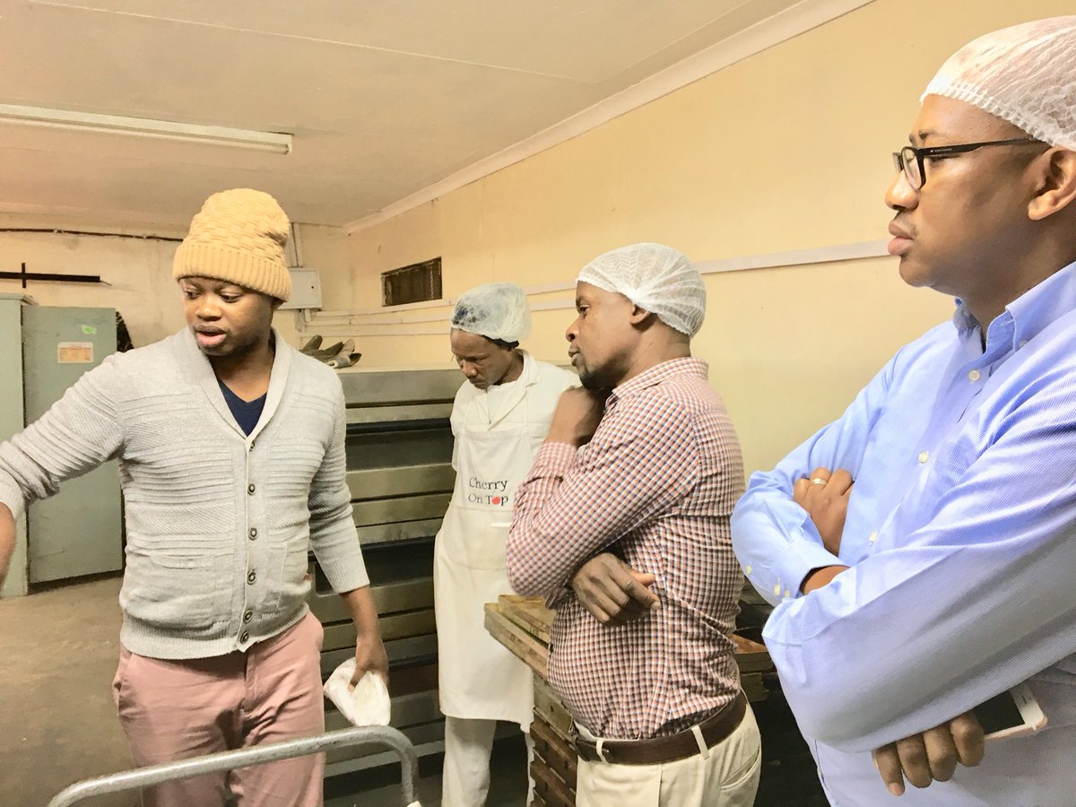 LMagagane's tweet photo. As part of #YouthMonth18 program NYDA board Member @morolong_kenny Visited Katlego Korjas in the North-West Province Dr Kenneth Kaunda District. A young entrepreneur who owns a Cherry on Top Bakery. Katlego has approached the NYDA with the aim of expanding his business. https://t.co/v92BFsAgnf