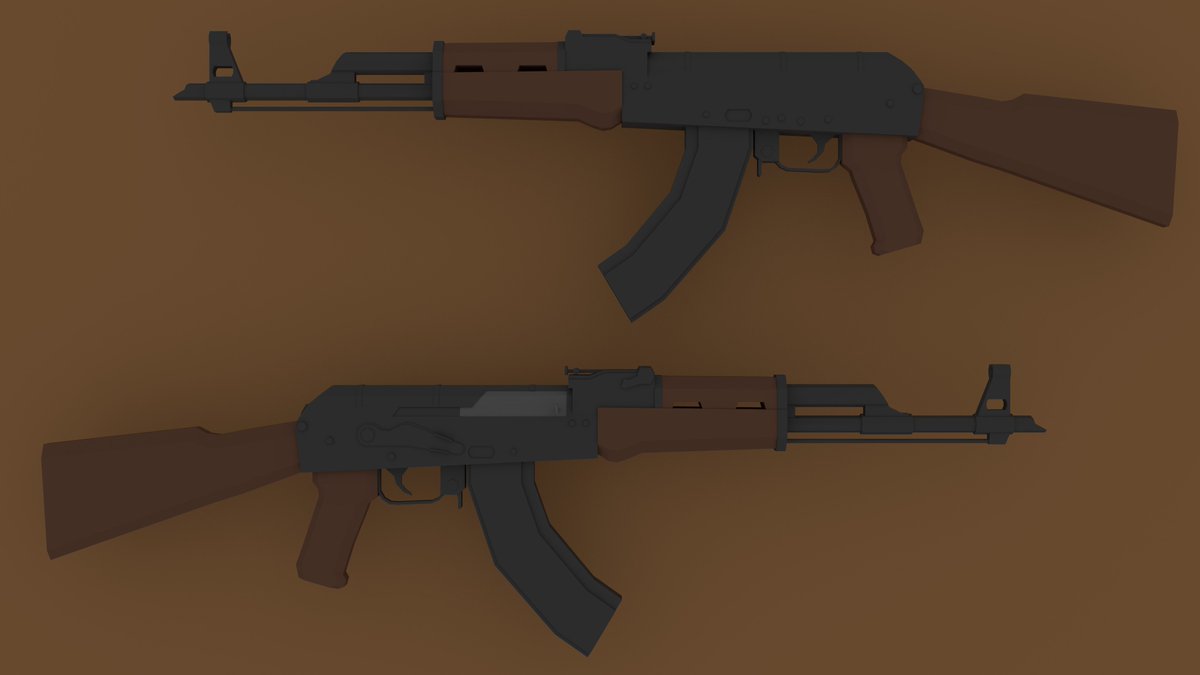 Lone On Twitter Made A Lowpoly Ak 47 Roblox Robloxdev Blender 3dmodeling Lowpoly - new ak 47 roblox