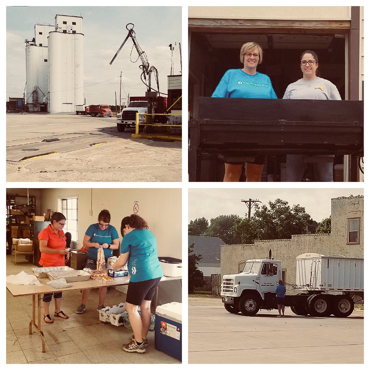 FNBFirst's tweet photo. What's better than hot dogs and harvest? It was great to see all the farmers at the #KanzaCoop Andale and Colwich locations. #FNBVolunteer #FNBFun #Harvest https://t.co/loPQ7stNdk