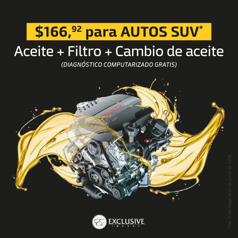 No puedes dejar pasar esta PROMOCIÓN de cambio de aceite para tu vehículo con diagnóstico computarizado GRATIS. Llámanos para mayor información 399-8819
