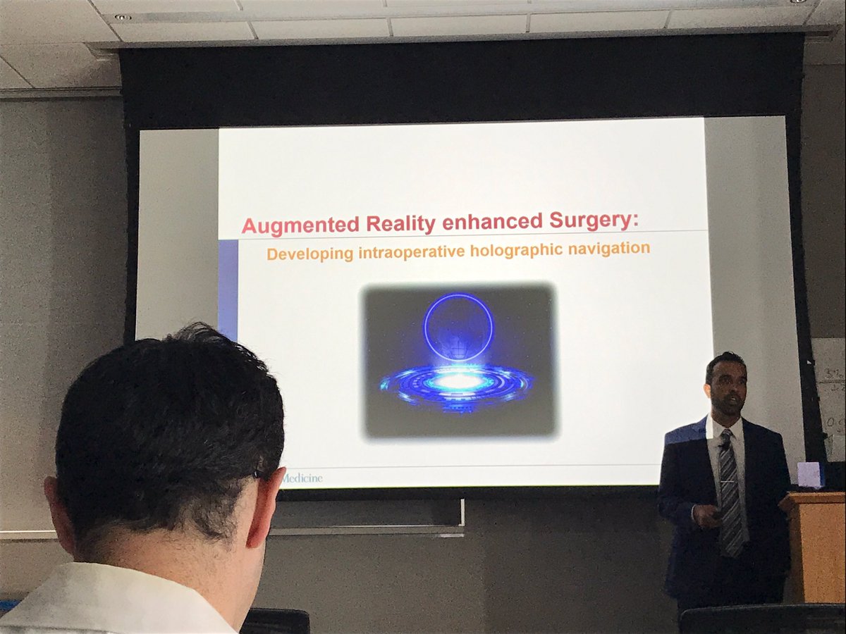 Our senior resident @vbuch9 worked in collaboration with Dr. Tim Lucas and Dr. Dani Bassett for his neural network research, and with Dr. Isaac Chen and Dr. Jim Schuster for his AR-OR work - among many other collaborators! #greatmentors #greatresidents