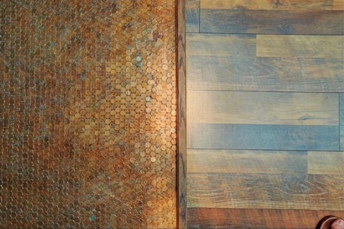 Photos Bellaire Home For Sale Features Floor Made Of Pennies