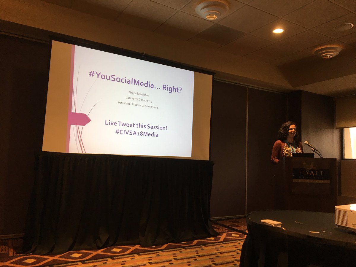 kevinstuder22's tweet photo. Learning all about how other institutions use social media! #civsa18media https://t.co/iSyIa69WEZ