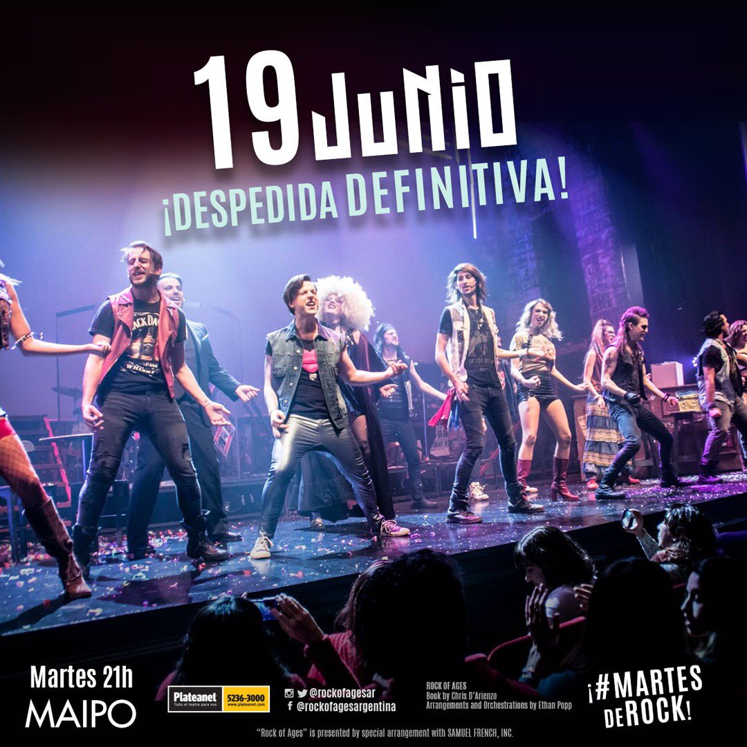 ESTE MARTES ÚLTIMA FUNCIÓN
Entradas 🔥 bit.ly/rockofagesar
